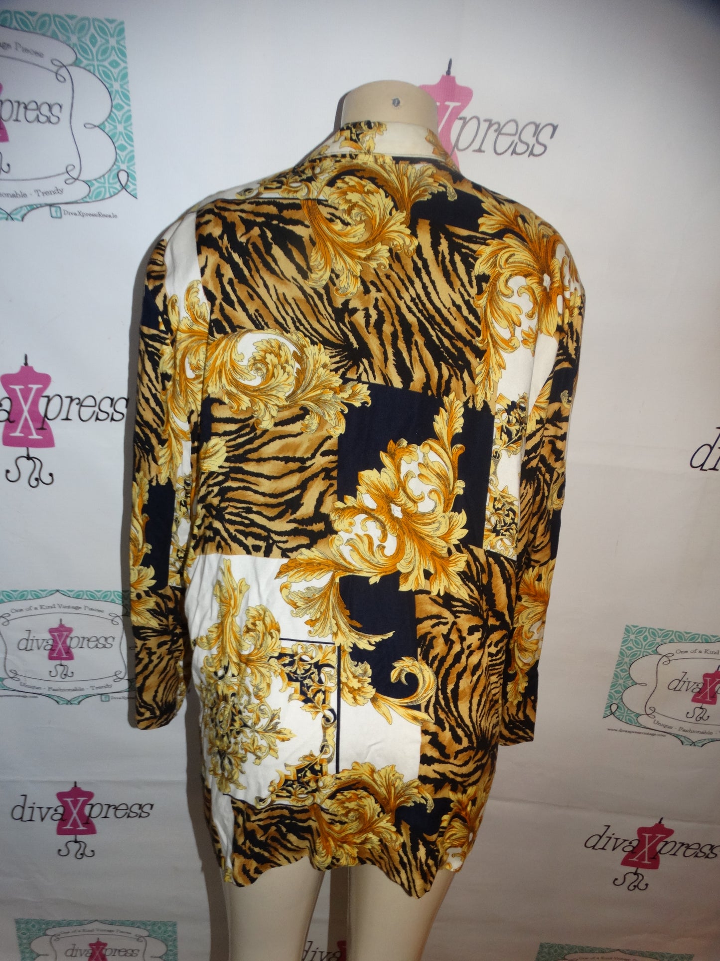 Vintage Cream Chain Blazer Size 1x