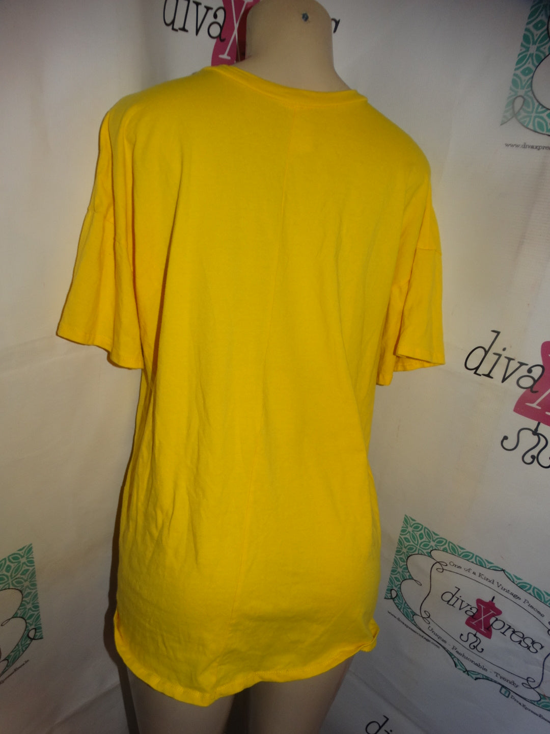 Yellow Ice Cream Sequins t Shirt Size L