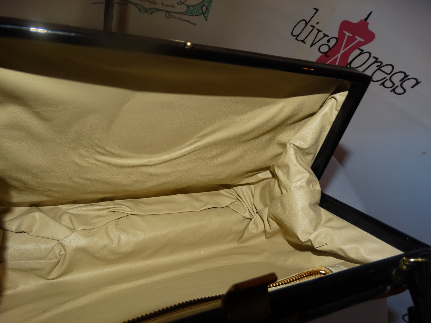 Vintage Yellow/Black White Vintage Purse Size L