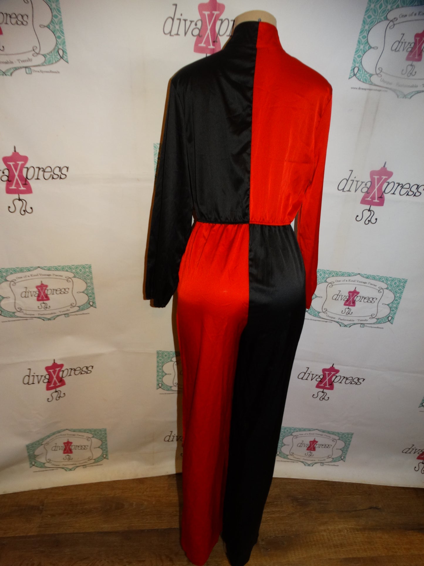 Black/Red Half Romper Size M