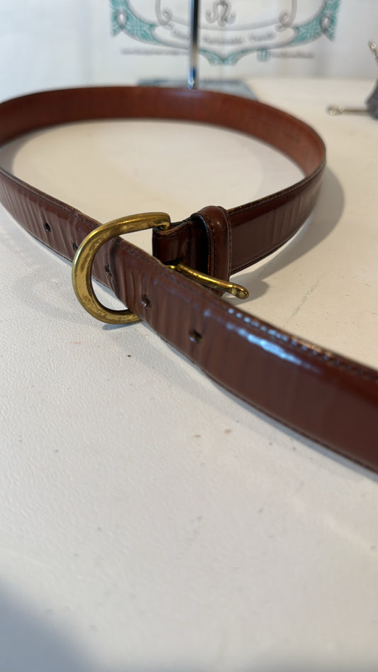 Vintage Authentic Dark Brown Coach Belt Size 30