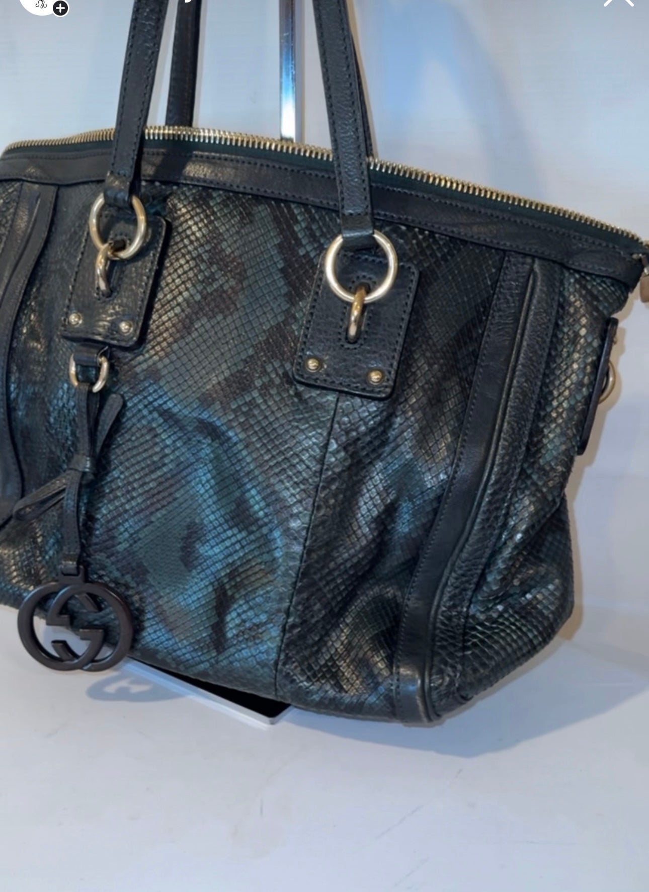 Authentic Python skin Gucci tote