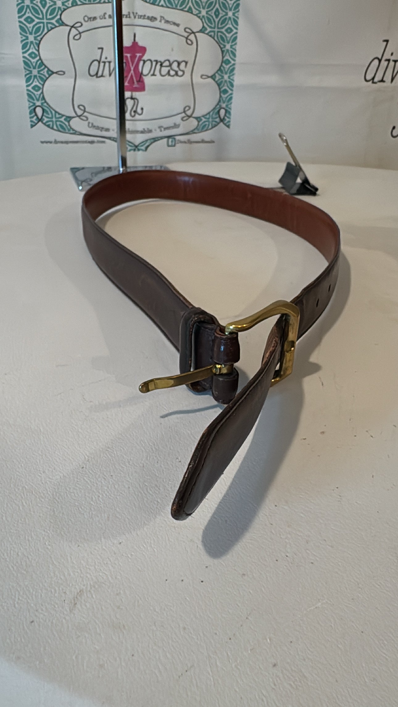 Vintage Authentic Dark Brown Coach Belt Size 32