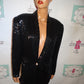 Vintage French  Collisioni Sequins Blazer Size XL
