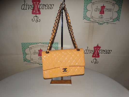 Patent Leather PEAch Leather CC Purse