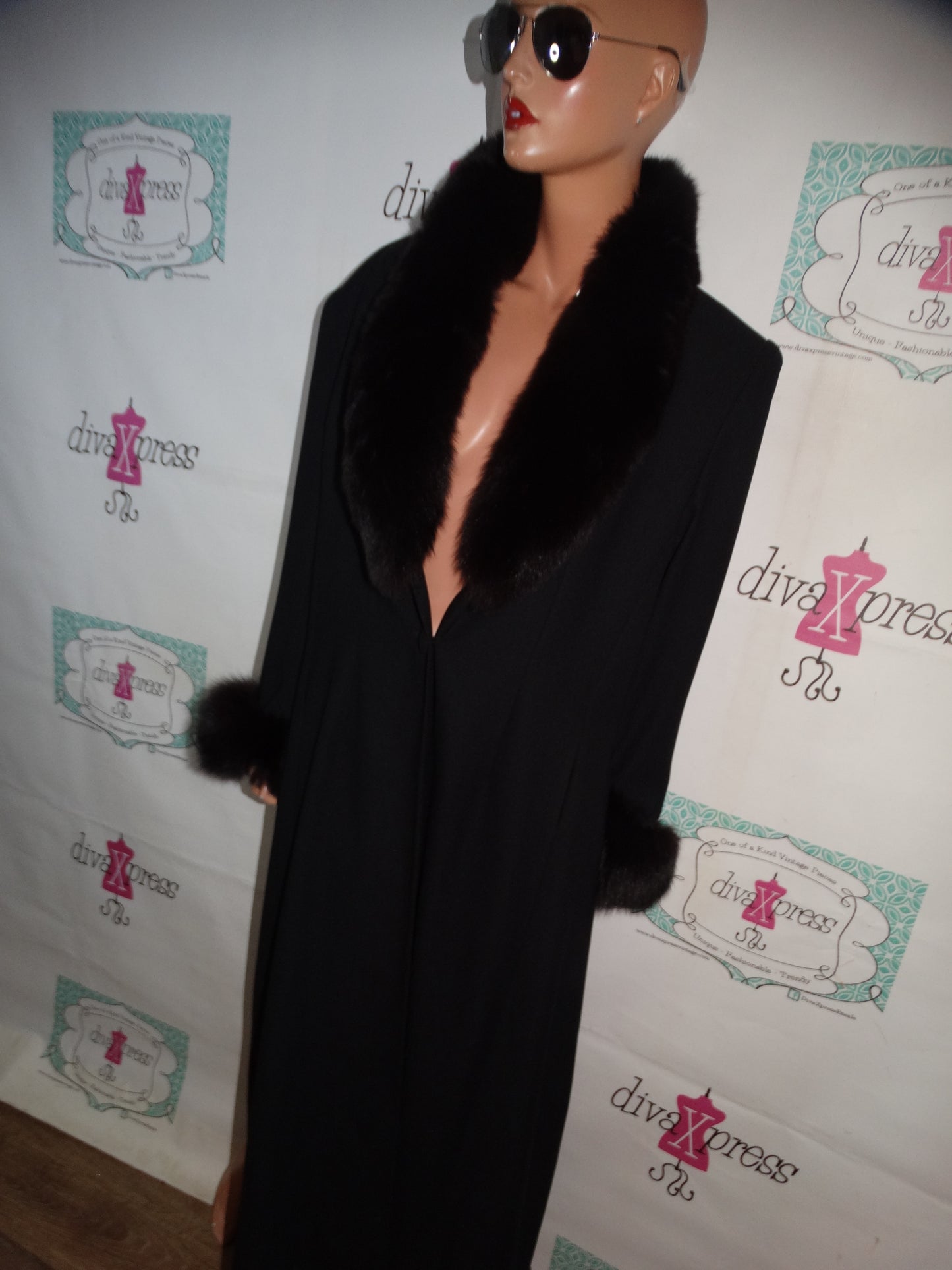 Vintage Givoldi Couture Fox  Fur Blazer Long Jacket Size 1x