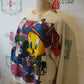Vintage Looney Tunes White Sweat Shirt L