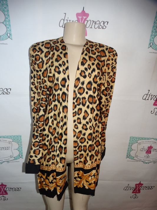 Vintage Periwinkle Leopard Throw Size 1x