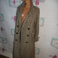 K.Jordan Brown and White Houndstooth Coat Size XL