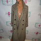 K.Jordan Brown and White Houndstooth Coat Size XL