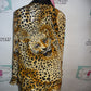 Vintage Bloomindales Silk Leopard Shirt Size L