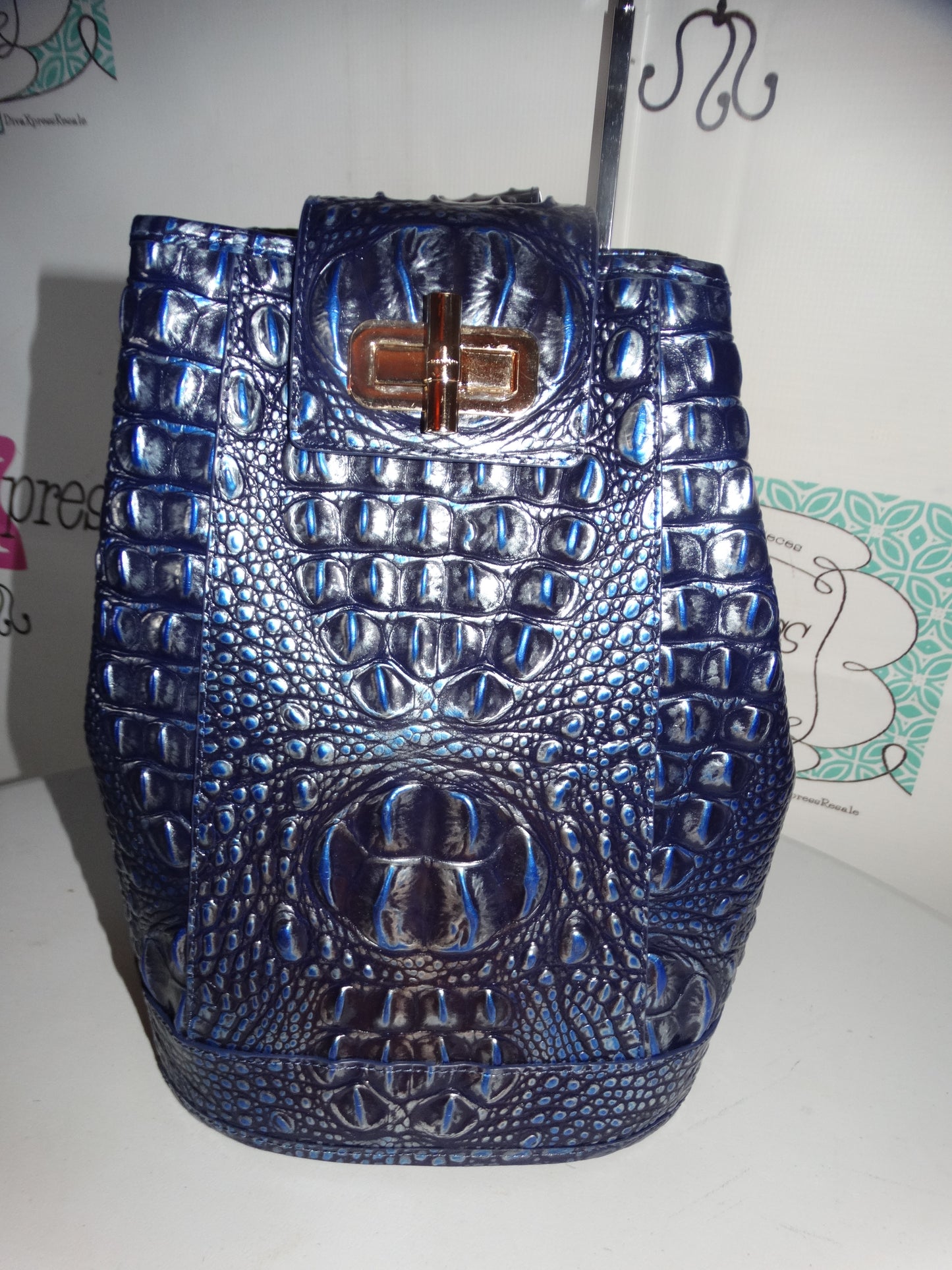 Authentic Brahim Blue Shoulder Bag In Excellent condition Size L