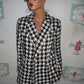 Black and White Hoodtooth Blazer Size M