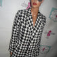Black and White Hoodtooth Blazer Size M