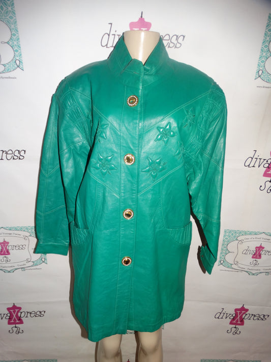 Vintage Georgia Green Leather Jacket Size L