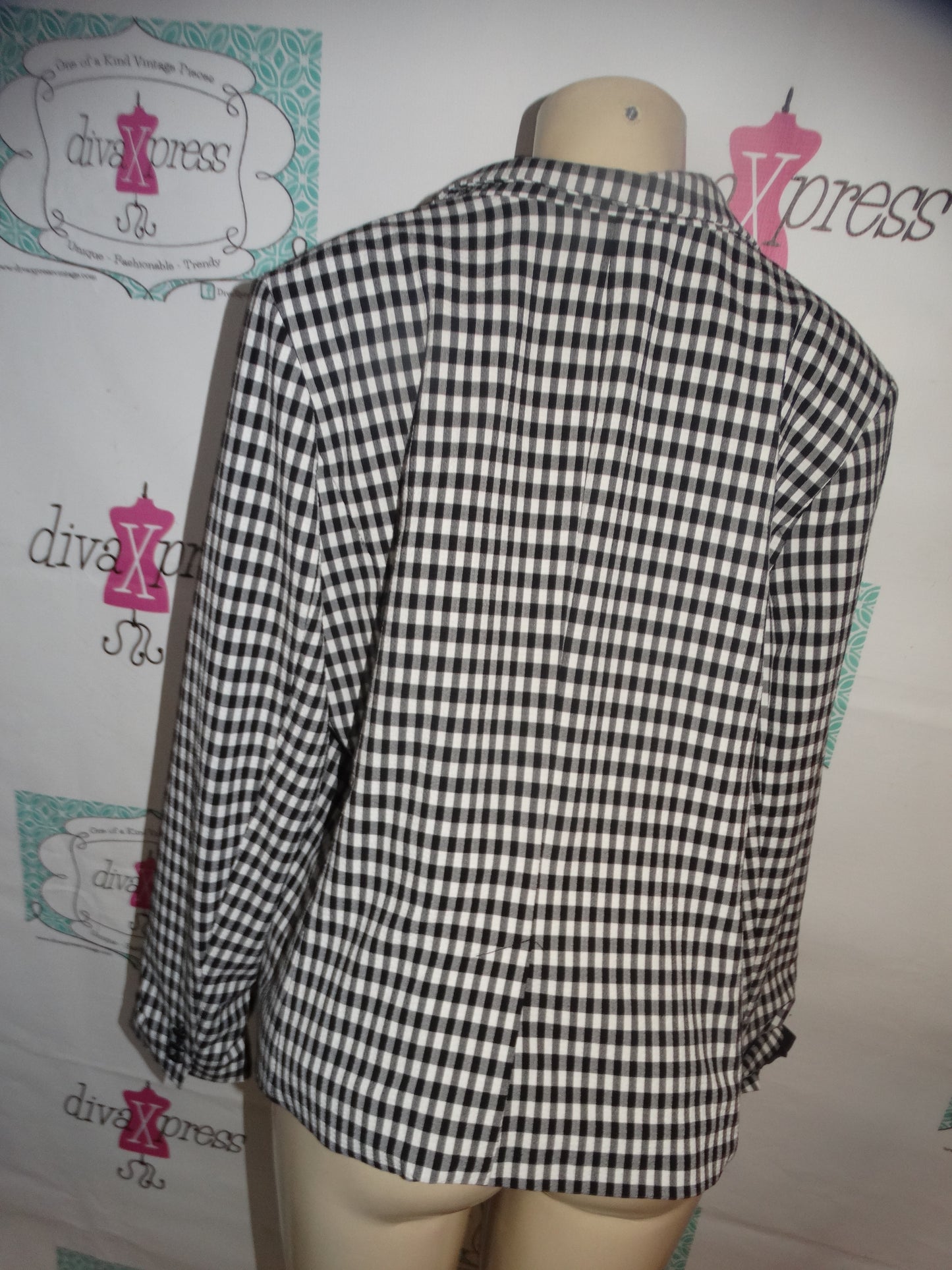 Maison D AMeile Paris Black/White Blazer Size XL