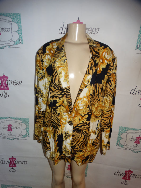 Vintage Cream Chain Blazer Size 1x