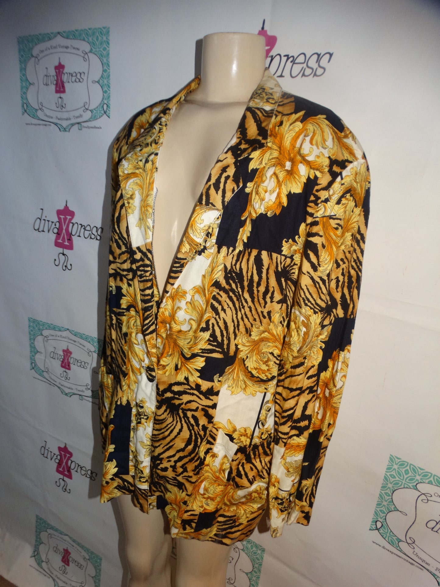 Vintage Cream Chain Blazer Size 1x