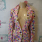 Cra's White Colorful Pink Blazer Size L