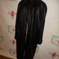Vintage Ashley Black leather Long Trench Coat Size 2x