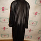 Vintage Ashley Black leather Long Trench Coat Size 2x