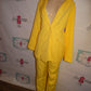 2 Piece Yellow Suit Size L