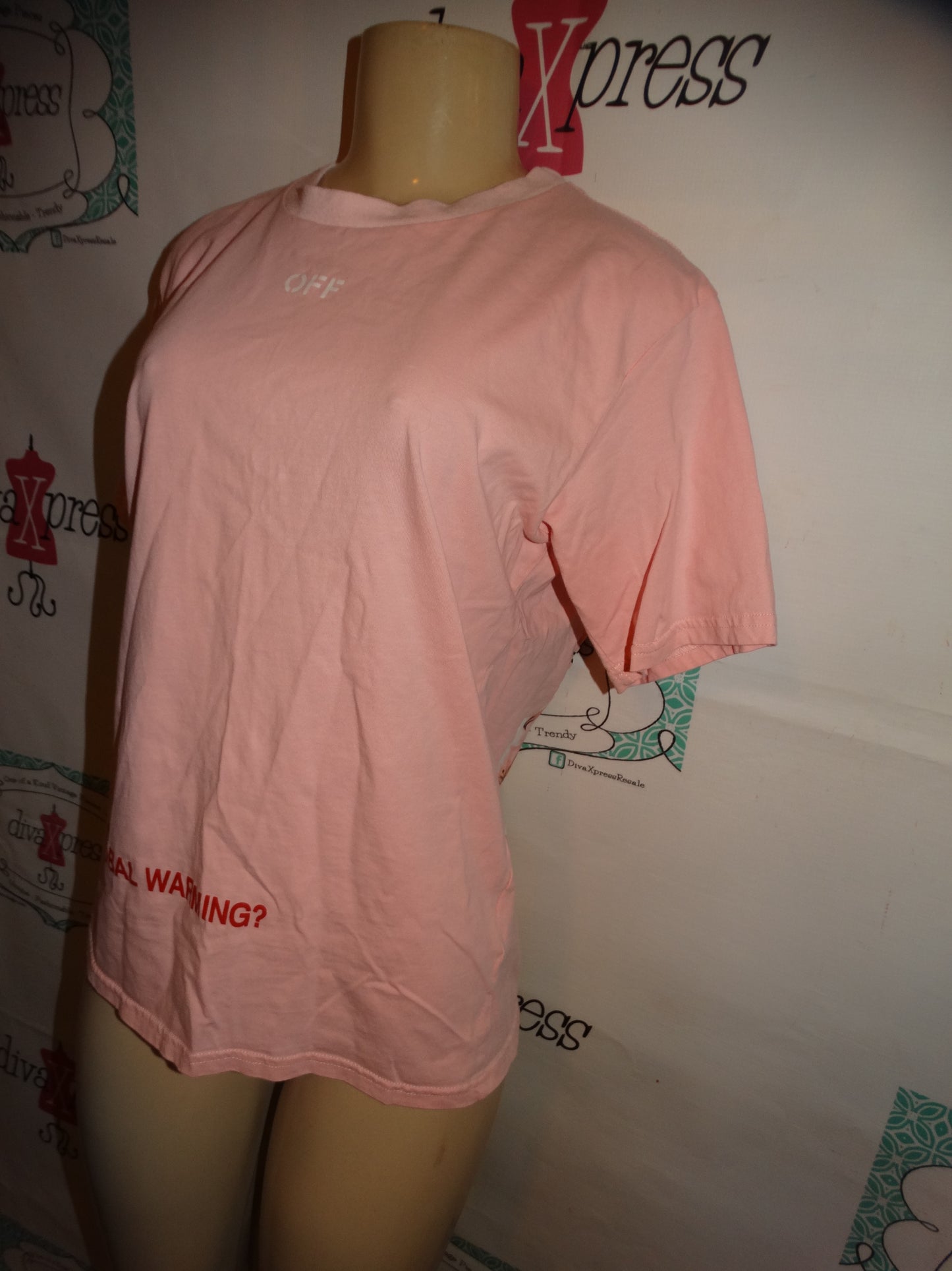 Authentic Off White ABloh  Pink  T Shirt Size S