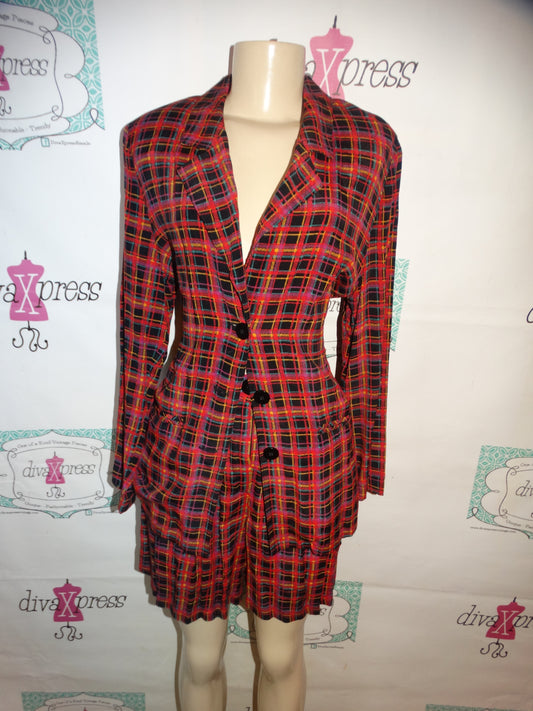 Vintage Carole Little 2 Piece Blazer  Short Set Size M
