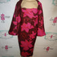 Asos Design Pink/ Floral Heavy Poof Sleeve Dress Size L