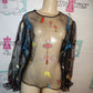 Salt Sheer Black Paris Blouse Size M