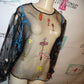 Salt Sheer Black Paris Blouse Size M