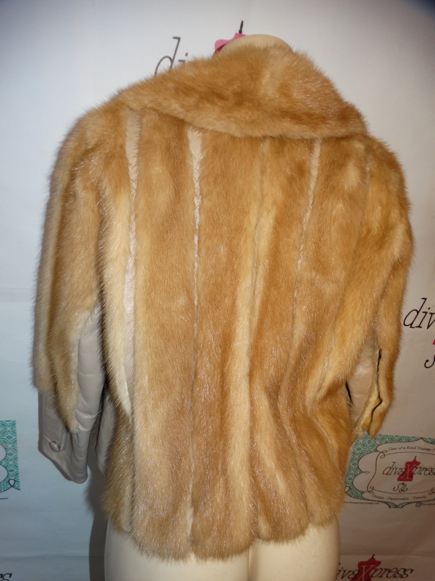 Vintage Authentic Mink  Burclay's Leather Jacket Size S