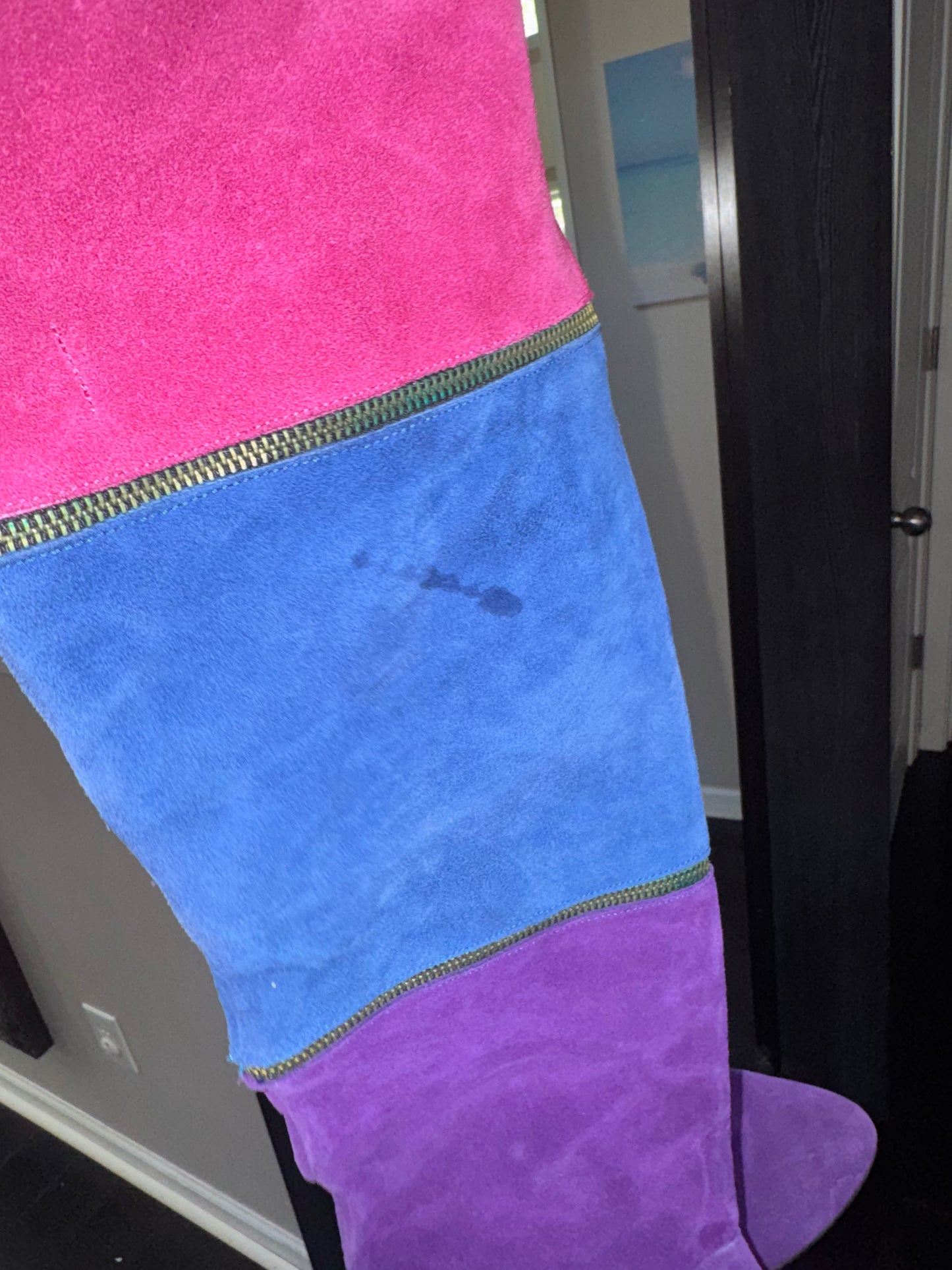 Colorful Suede Boots size 9