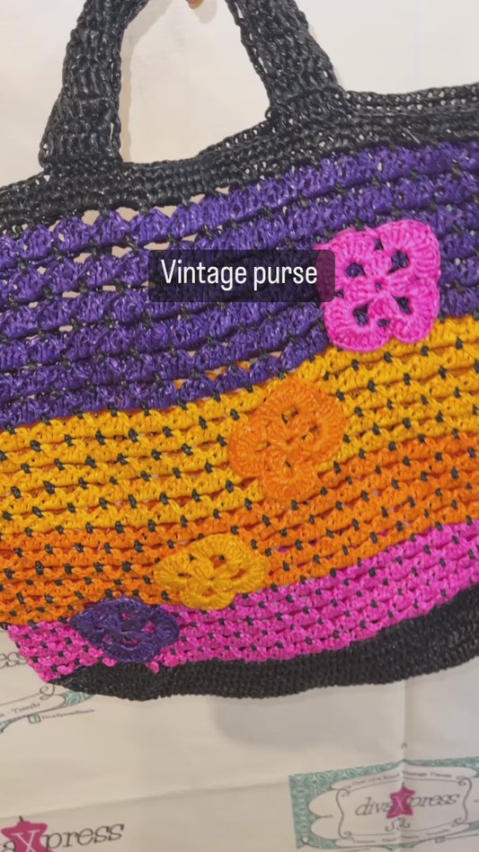Vintage Colorful XL Purse