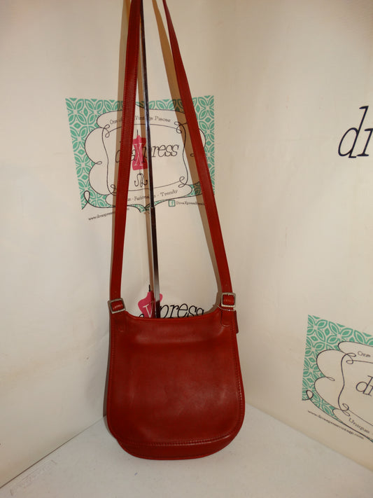 Vintage Red Authentic Coach Leather Purse Size M