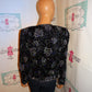 Vintage Nah Nah Black/Siliver Peplum Blazer Size M