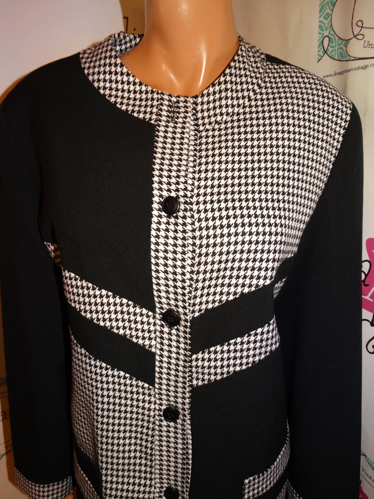 Vintage Joyce Black/White Blazer Size XL