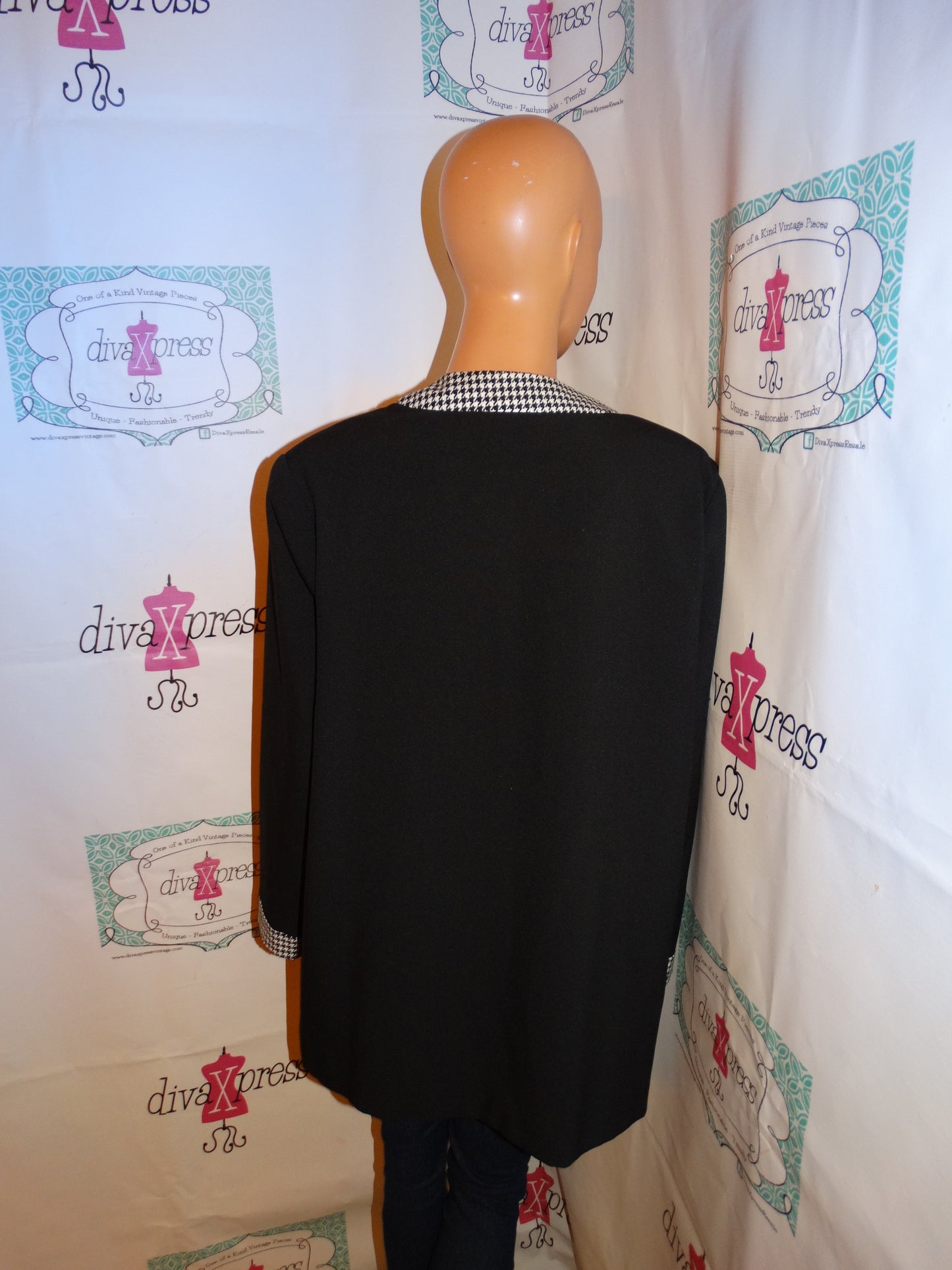 Vintage Joyce Black/White Blazer Size XL