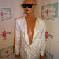 Vintage White Tuxedo Style Blazer Size 1x