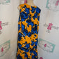 Who What Wear Mustard Yellow/Blue Floral Dress Size 1x