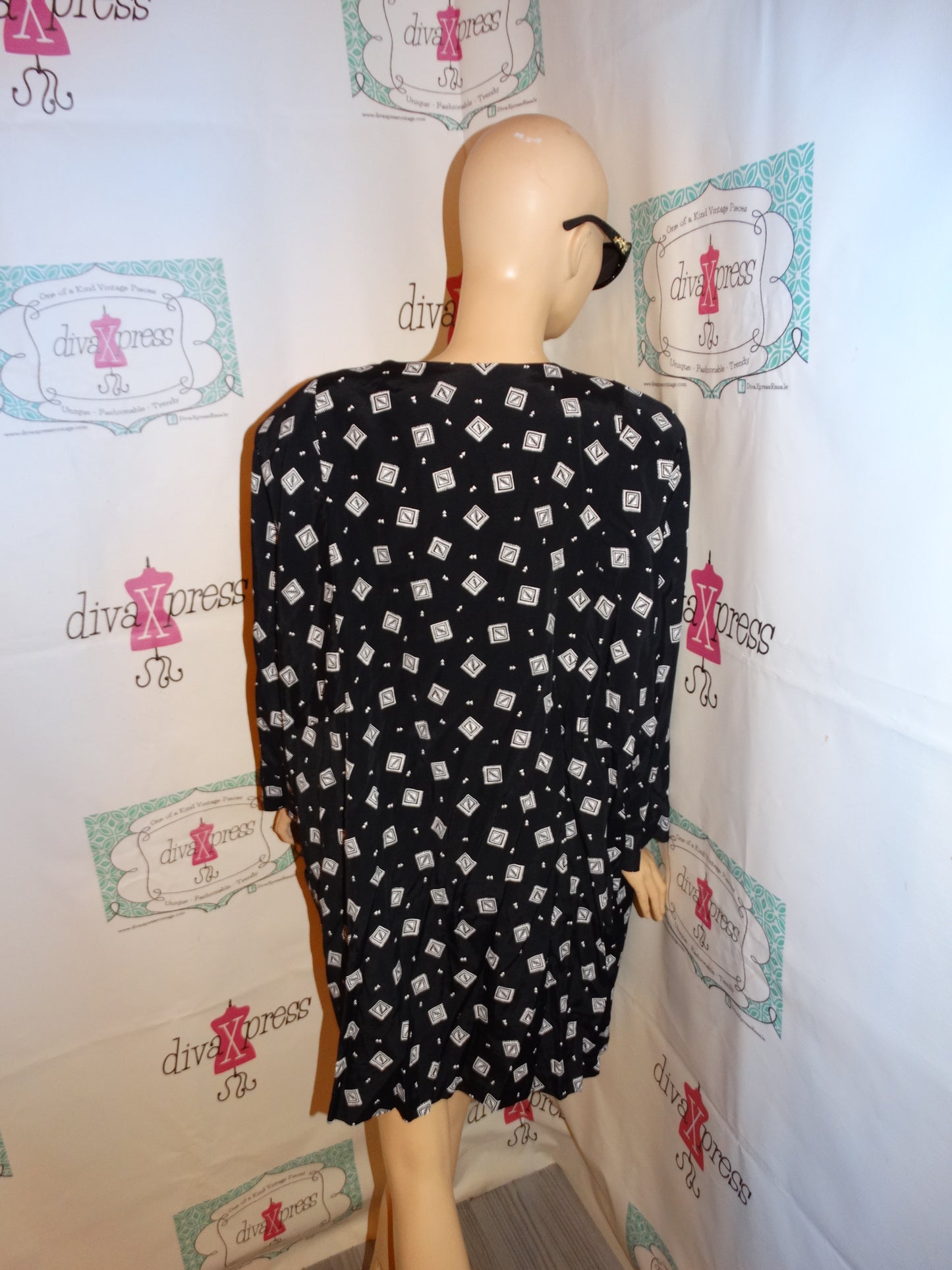 Vintage Micheal Blair Black/White Blazer Dress Size 1x