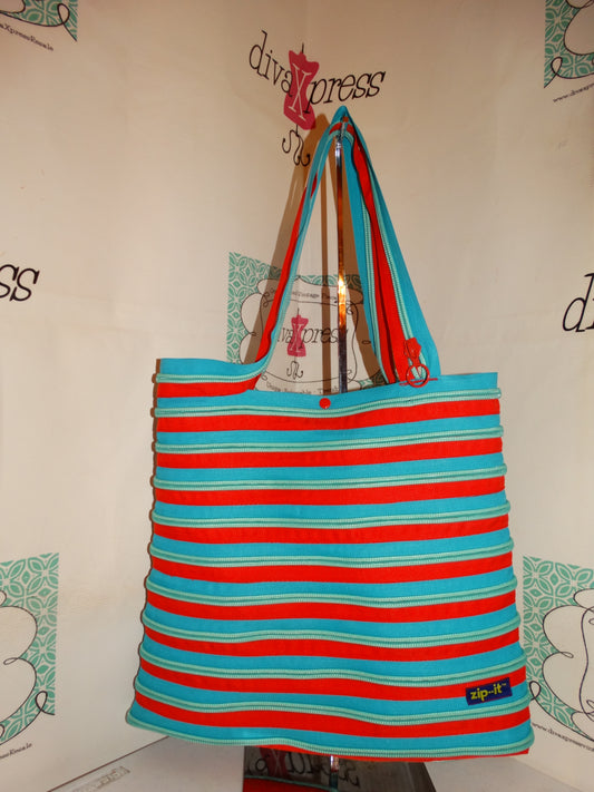 Vintage ZipIt Pink/Green Zip It Purse XL