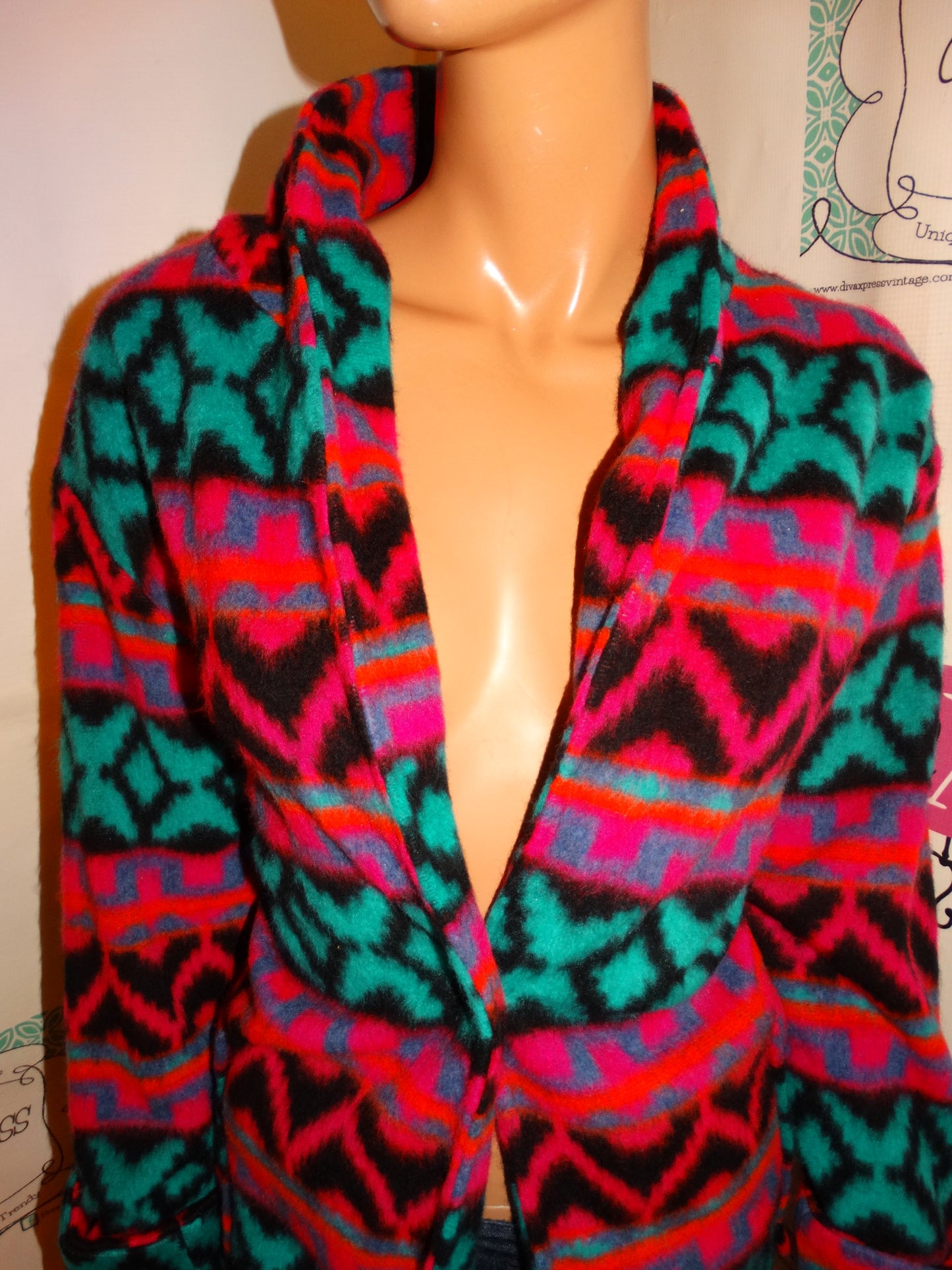 Vintage LA Rush Pink/Green Blazer Size 1x