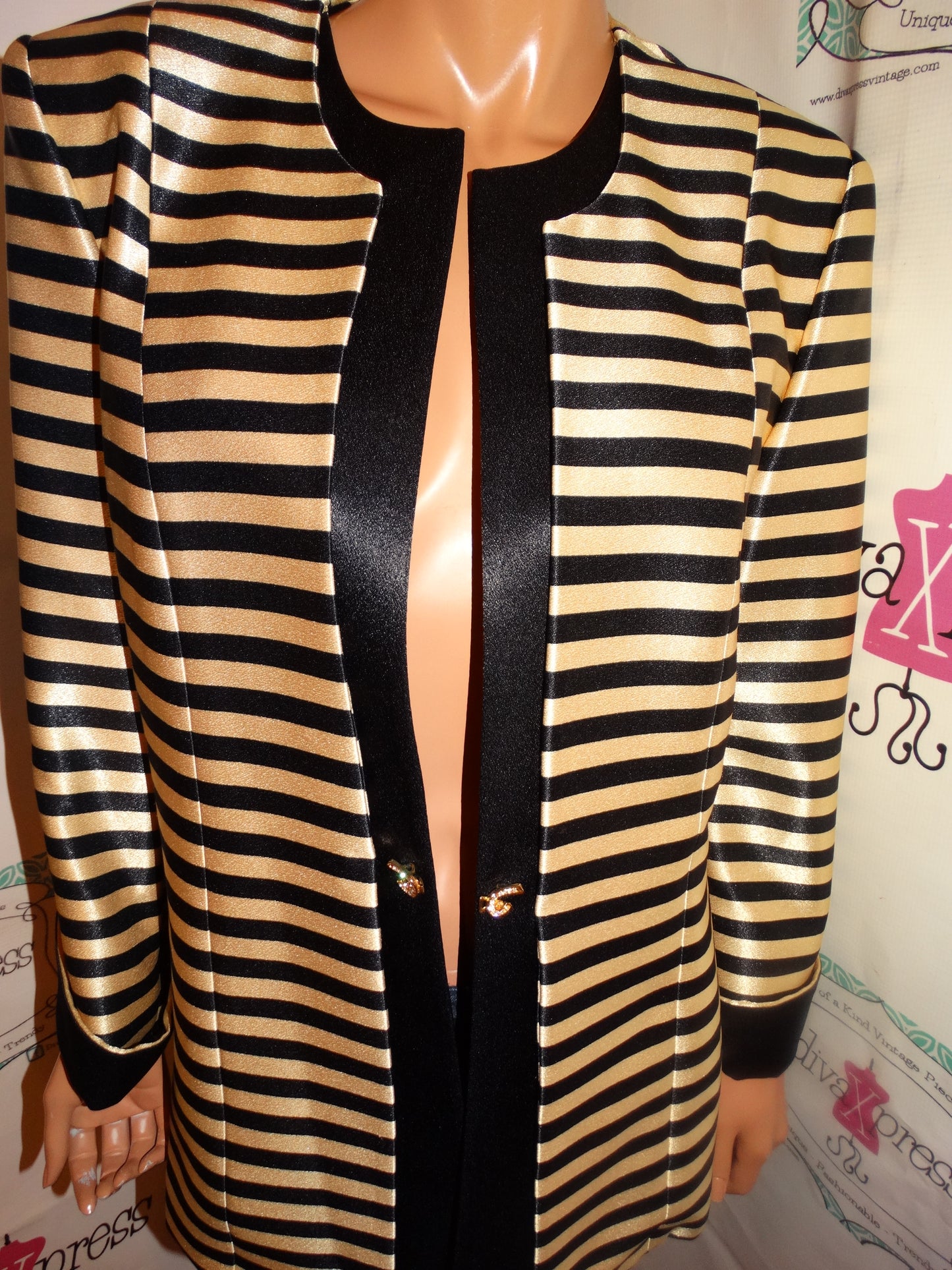 Vintage Night Studio Gold/Black Blazer Size 1x