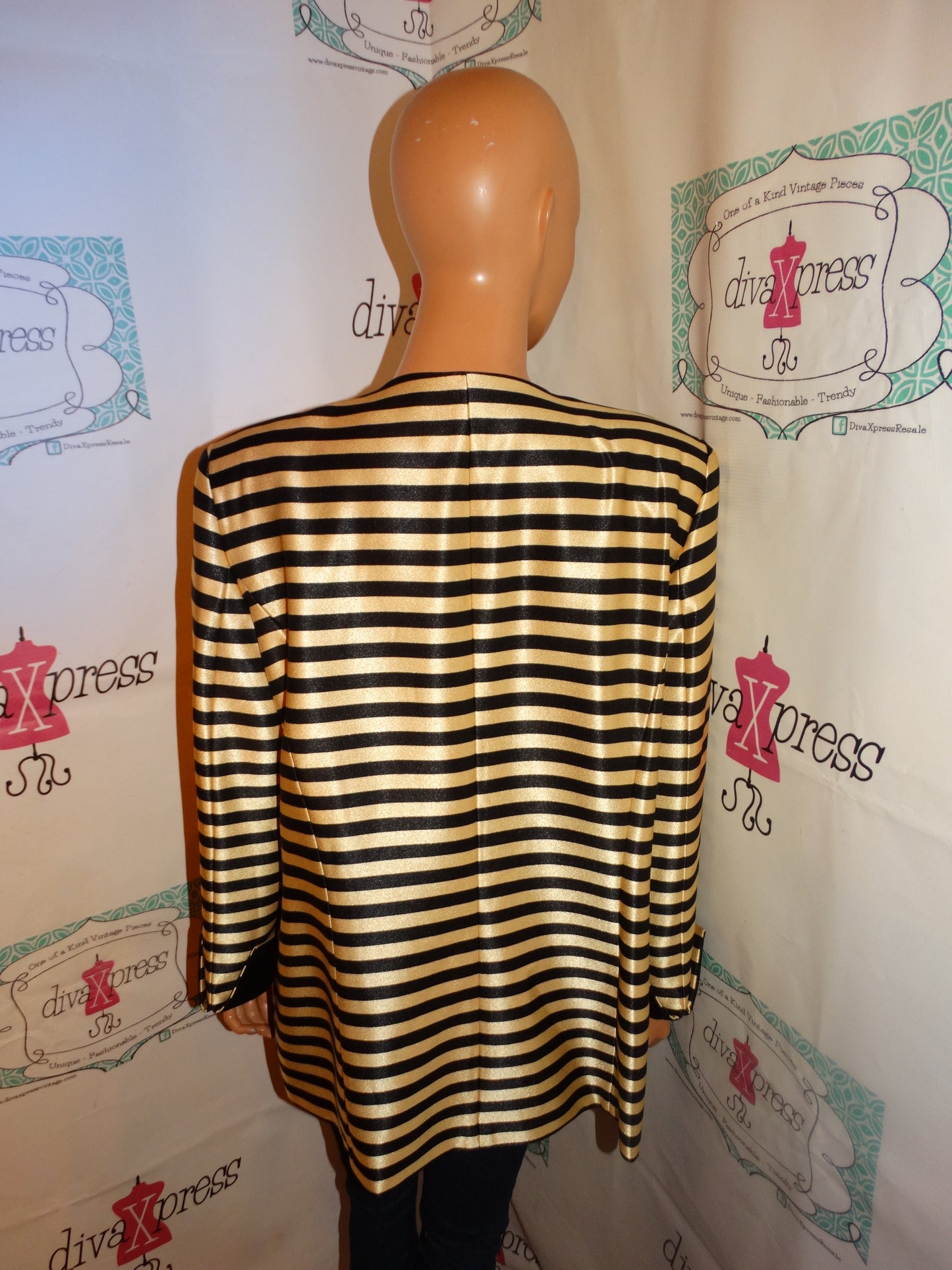 Vintage Night Studio Gold/Black Blazer Size 1x