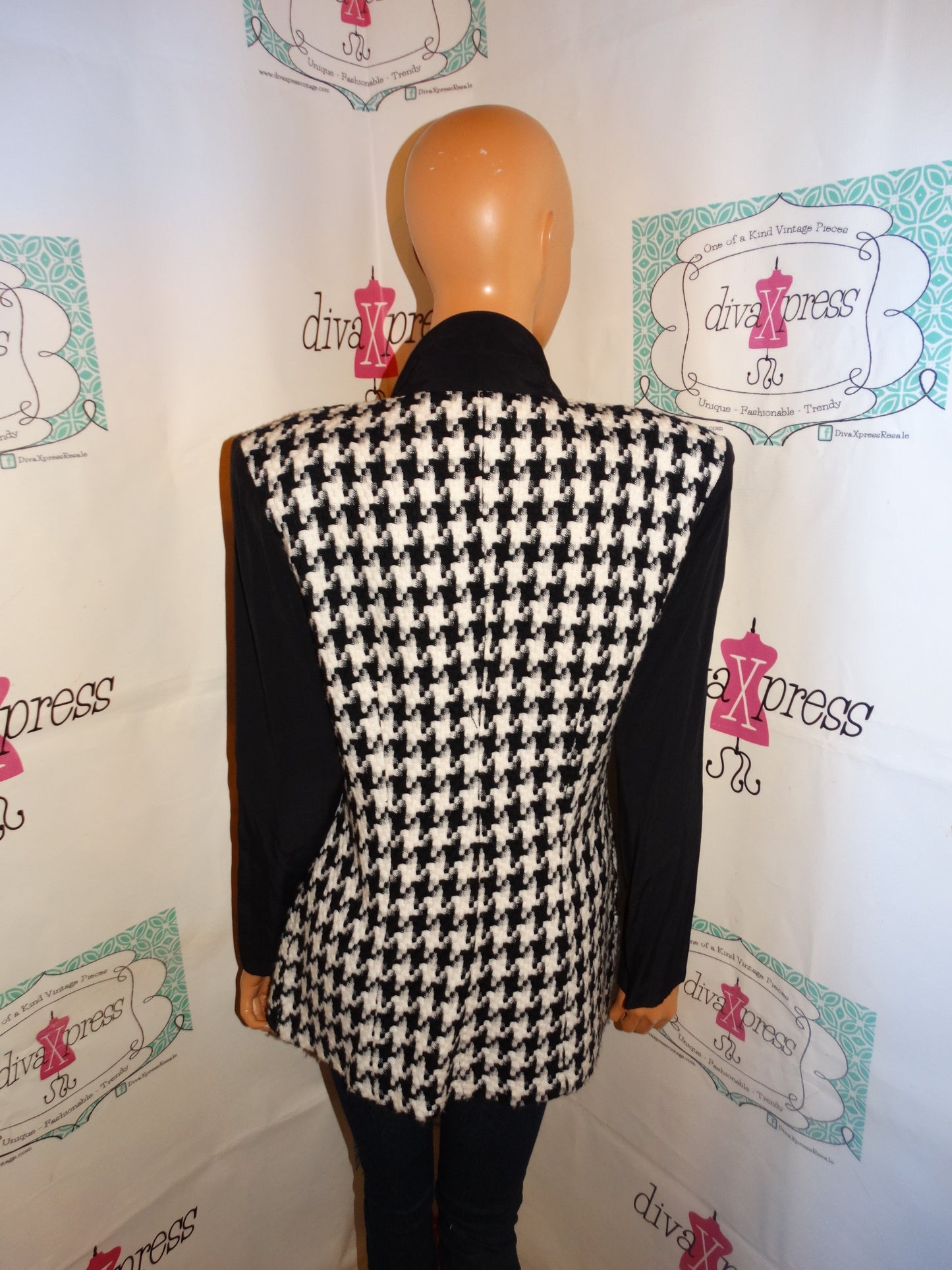Vintage Judy Knapp Black/White Blazer Size S