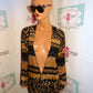 Vintage Michele Leslie Black/Tan Blazer Size 1x