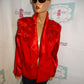 Vintage Nina M Red Shoulder Detail Blazer Size XL