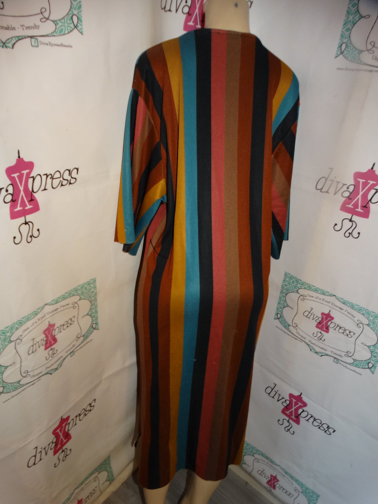 Zara Striped Brown Dress Size XL