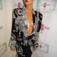 Vintage Kennigston Square Black/White Blazer Size L